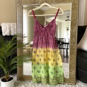 Floral Multicolored Midi Tank Dress